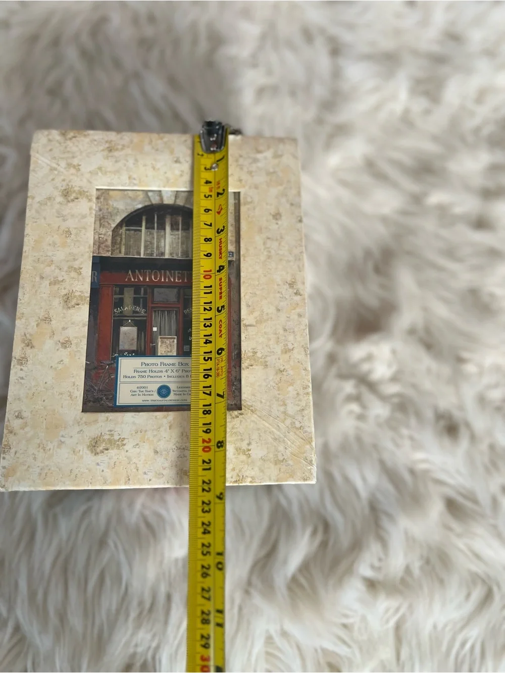 The Coastal Design Paris Café Photo Frame Storage Box Holds 750 Photos NIB